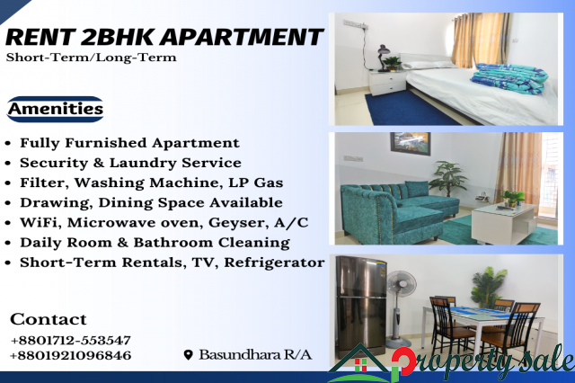 Fully Furnished Two Bedroom Serviced Apartment RENT in Bashundhara R/A.