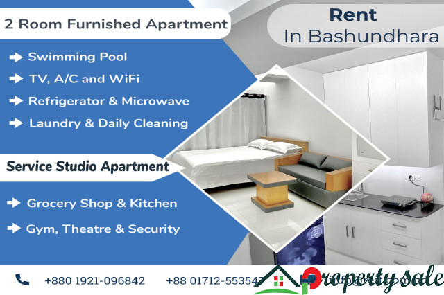Furnished Vacation Two Room Flat Rent In Bashundhara R/A