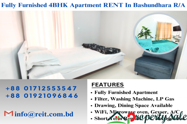 Fully Furnished  4BHK Apartment RENT  In Bashundhara R/A.