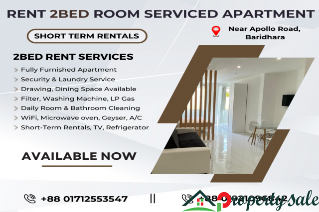 RENT 2 Bed Room Furnished Apartment In Dhaka