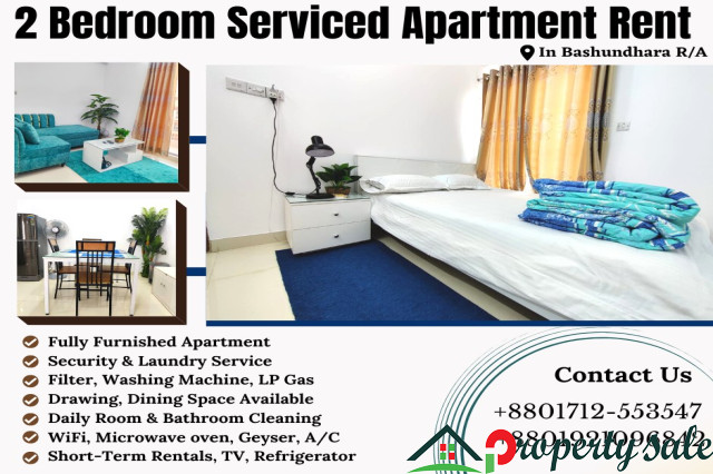 Two Bedroom Studio Rent For Vaction Rental In Bashundhara R/A