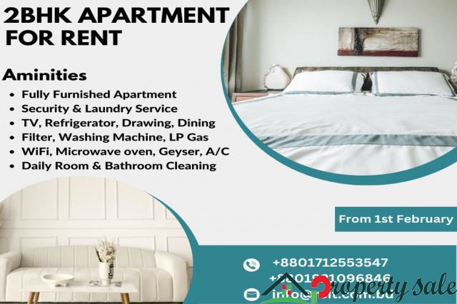 Furnished Two BHK Serviced Apartment RENT.