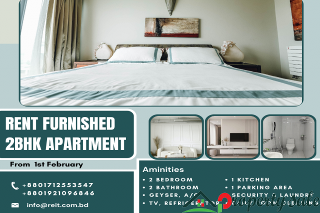 Fully Furnished Two Bedroom Serviced Apartment RENT in Bashundhara R/A.