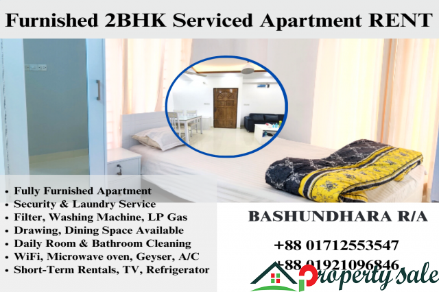 Furnished 2BHK Luxury Apartment RENT In Bashundhara R/A