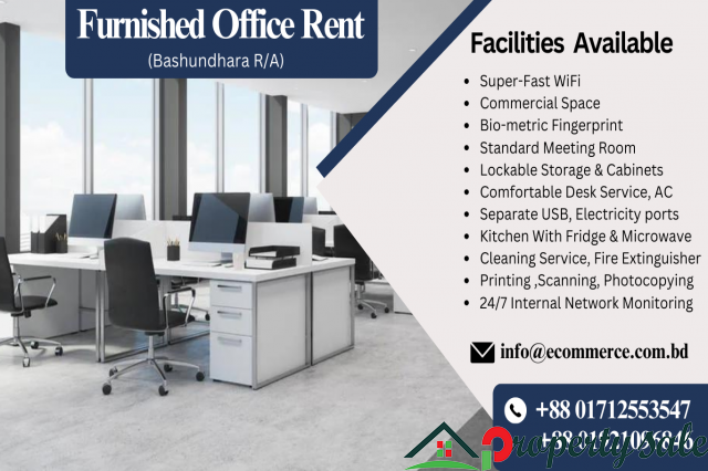 Furnished Office Space Rent In Bashundhara R/A