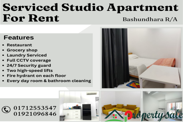 Two Room Furnished Serviced Apartment RENT in Bashundhara R/A