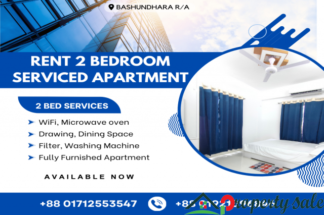 Rent Furnished Two-Bed Room Serviced Apartment In Bashundhara R/A