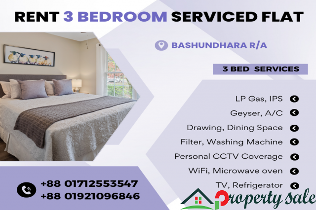RENTING 3BHK Furnished Serviced Apartment In Bashundhara R/A