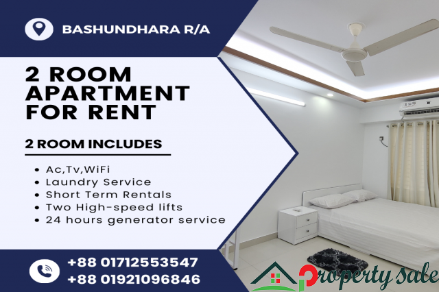 Furnished Two Room Apartments For Rent In Bashundhara R/A