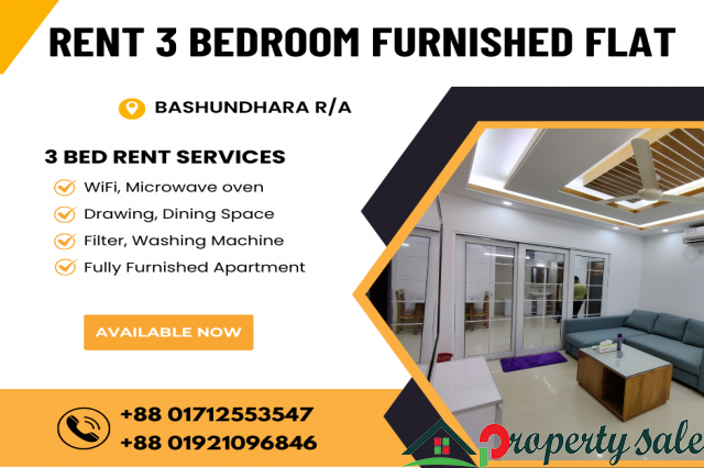 Beautiful Designed 3BHK Serviced Apartment RENT In Bashundhara R/A