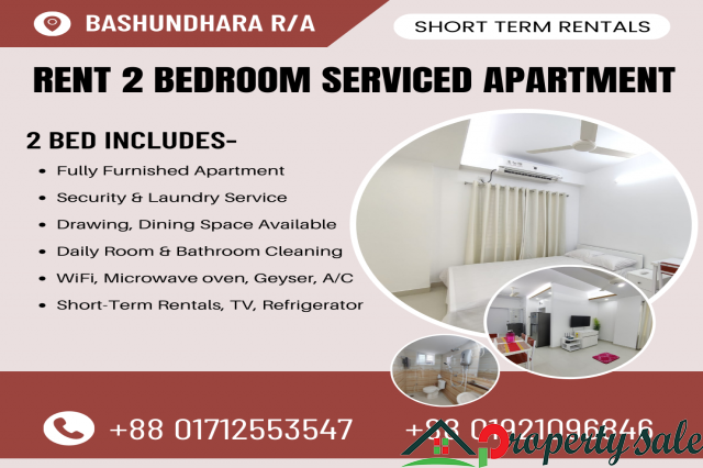 RENT Furnished 2 Bed Room Flats In Bashundhara R/A