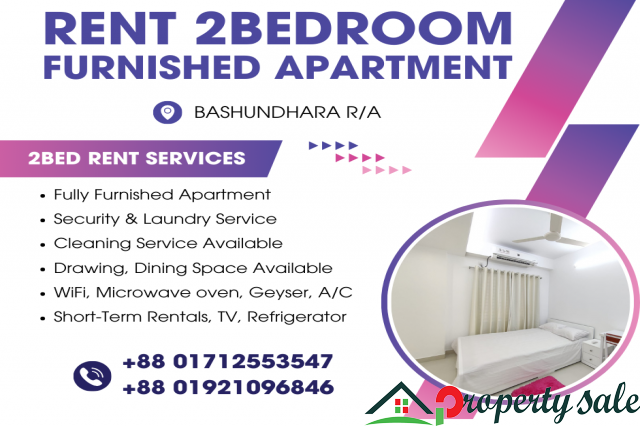 RENT Furnished 2 Bed Room Flats In Bashundhara R/A