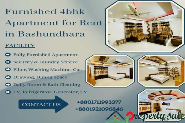 Elite Luxurious 4-Bedroom Apartment Rent in Bashundhara R/A