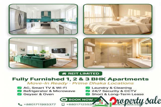 Furnished Luxio 1/2/3/4 Bedroom Apartment Rent in Bashundhara R/A