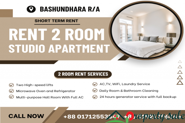 Furnished 2 Room Apartments For Rent In Bashundhara R/A